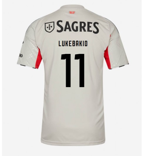 Moške Nogometnih dresov Benfica Dodi Lukebakio #11 Gostujoči 2025-26 Kratki rokavi Moške Nogometnih dresov Benfica Dodi Lukebakio #11 Gostujoči 2025-26 Kratki rokavi